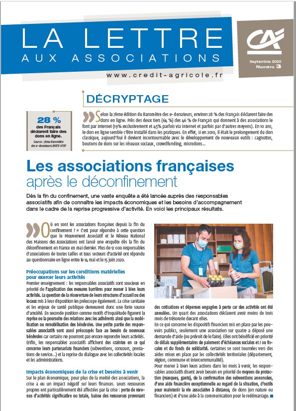 Lettre aux Associations - n°3/2020
