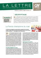 Lettre aux professionnels de la vigne et du vin  - n°2/2016